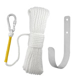 Maxbell Fishing Nylon Rope Set with Spring Hook Multipurpose for Magnet Fishing White
