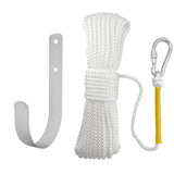 Maxbell Fishing Nylon Rope Set with Spring Hook Multipurpose for Magnet Fishing White