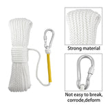 Maxbell Fishing Nylon Rope Set with Spring Hook Multipurpose for Magnet Fishing White