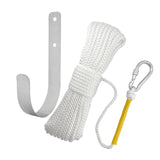 Maxbell Fishing Nylon Rope Set with Spring Hook Multipurpose for Magnet Fishing White