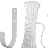 Maxbell Fishing Nylon Rope Set with Spring Hook Multipurpose for Magnet Fishing White