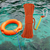 Maxbell Fishing Nylon Rope with Spring Hook for Magnet Fishing Retrieving Items Orange