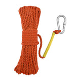 Maxbell Fishing Nylon Rope with Spring Hook for Magnet Fishing Retrieving Items Orange