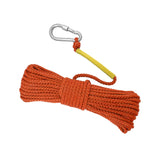 Maxbell Fishing Nylon Rope with Spring Hook for Magnet Fishing Retrieving Items Orange