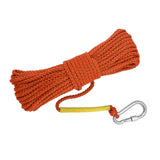Maxbell Fishing Nylon Rope with Spring Hook for Magnet Fishing Retrieving Items Orange