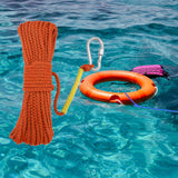 Maxbell Fishing Nylon Rope with Spring Hook for Magnet Fishing Retrieving Items Orange