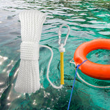 Maxbell Fishing Nylon Rope with Spring Hook for Magnet Fishing Retrieving Items White