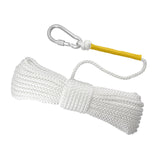 Maxbell Fishing Nylon Rope with Spring Hook for Magnet Fishing Retrieving Items White