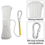 Maxbell Fishing Nylon Rope with Spring Hook for Magnet Fishing Retrieving Items White