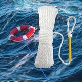 Maxbell Fishing Nylon Rope with Spring Hook for Magnet Fishing Retrieving Items White