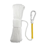 Maxbell Fishing Nylon Rope with Spring Hook for Magnet Fishing Retrieving Items White