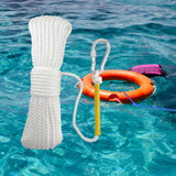 Maxbell Fishing Nylon Rope with Spring Hook for Magnet Fishing Retrieving Items White