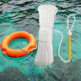Maxbell Fishing Nylon Rope with Spring Hook for Magnet Fishing Retrieving Items White