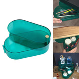 Maxbell Clear Rotating Box with Lid Jewelry Organizer for Necklace Small Objects Green