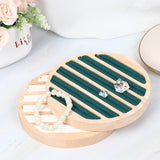 Maxbell Wooden Jewelry Display Holder Ornament for Ring Earrings Shop Window Green