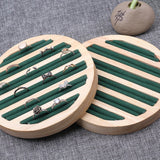 Maxbell Wooden Jewelry Display Holder Ornament for Ring Earrings Shop Window Green