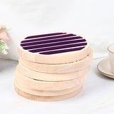 Maxbell Wooden Jewelry Display Holder Ornament for Ring Earrings Shop Window Purple