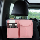 Maxbell Car Seat Back Organizer with Tissue Holder pocket Holder Durable Pink