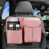 Maxbell Car Seat Back Organizer with Tissue Holder pocket Holder Durable Pink