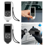 Maxbell Paint Thickness Gauge Tester for Automotive Paint Thickness Measurement Black