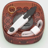 Maxbell Sewing Storage Box Thread Measurement Tape Scissor Sew Mending Tools Red