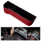 Maxbell Car Seat Gap Filler Plug in Holder PU Leather for Phones Cards Red