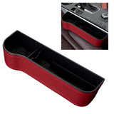 Maxbell Car Seat Gap Filler Plug in Holder PU Leather for Phones Cards Red