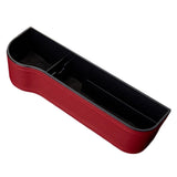 Maxbell Car Seat Gap Filler Plug in Holder PU Leather for Phones Cards Red