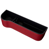 Maxbell Car Seat Gap Filler Plug in Holder PU Leather for Phones Cards Red
