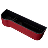 Maxbell Car Seat Gap Filler Plug in Holder PU Leather for Phones Cards Red