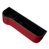 Maxbell Car Seat Gap Filler Plug in Holder PU Leather for Phones Cards Red
