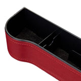 Maxbell Car Seat Gap Filler Plug in Holder PU Leather for Phones Cards Red