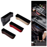 Maxbell Car Seat Gap Filler Plug in Holder PU Leather for Phones Cards Black