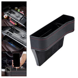 Maxbell Car Seat Gap Filler Plug in Holder PU Leather for Phones Cards Black