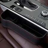 Maxbell Car Seat Gap Filler Plug in Holder PU Leather for Phones Cards Black