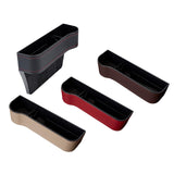 Maxbell Car Seat Gap Filler Plug in Holder PU Leather for Phones Cards Black