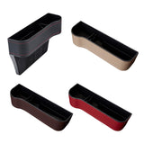 Maxbell Car Seat Gap Filler Plug in Holder PU Leather for Phones Cards Black