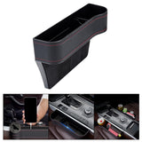 Maxbell Car Seat Gap Filler Plug in Holder PU Leather for Phones Cards Black