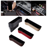 Maxbell Car Seat Gap Filler Plug in Holder PU Leather for Phones Cards Black