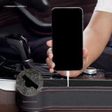 Maxbell Car Seat Gap Filler Plug in Holder PU Leather for Phones Cards Black