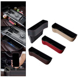 Maxbell Car Seat Gap Filler Plug in Holder PU Leather for Phones Cards Black