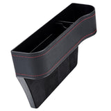 Maxbell Car Seat Gap Filler Plug in Holder PU Leather for Phones Cards Black