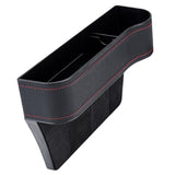 Maxbell Car Seat Gap Filler Plug in Holder PU Leather for Phones Cards Black