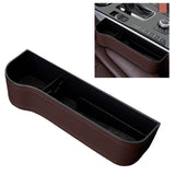Maxbell Car Seat Gap Filler Plug in Holder PU Leather for Phones Cards Brown