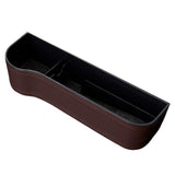 Maxbell Car Seat Gap Filler Plug in Holder PU Leather for Phones Cards Brown