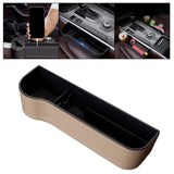 Maxbell Car Seat Gap Filler Plug in Holder PU Leather for Phones Cards Beige