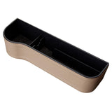 Maxbell Car Seat Gap Filler Plug in Holder PU Leather for Phones Cards Beige
