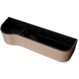 Maxbell Car Seat Gap Filler Plug in Holder PU Leather for Phones Cards Beige