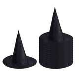 Maxbell 14x Pointed Top Halloween Witch Hats Cosplay Wide Brim Costume for Party Adults 37cmx35cm