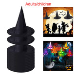 Maxbell 14x Pointed Top Halloween Witch Hats Cosplay Wide Brim Costume for Party Adults 37cmx35cm